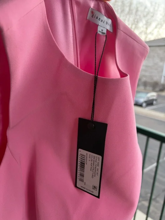 🆕💖 Gianni Bini Pink Mini Dress Cocktail Party Size 0, 8 Casual Party Modern Chic - Picture 15 of 15